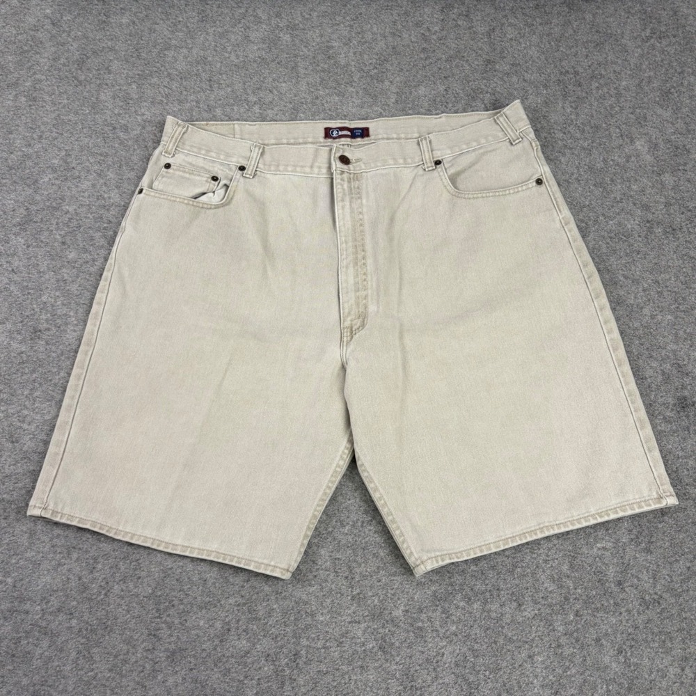 Arizona Loose Fit Denim Shorts Mens 42 Tan Solid Cotton Heavyweight Skater Dad‎